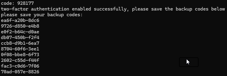 How to enable 2FA (two-factor authentication) in CLI reference visual 5