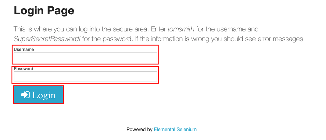 How to automate a login on a website reference visual 3