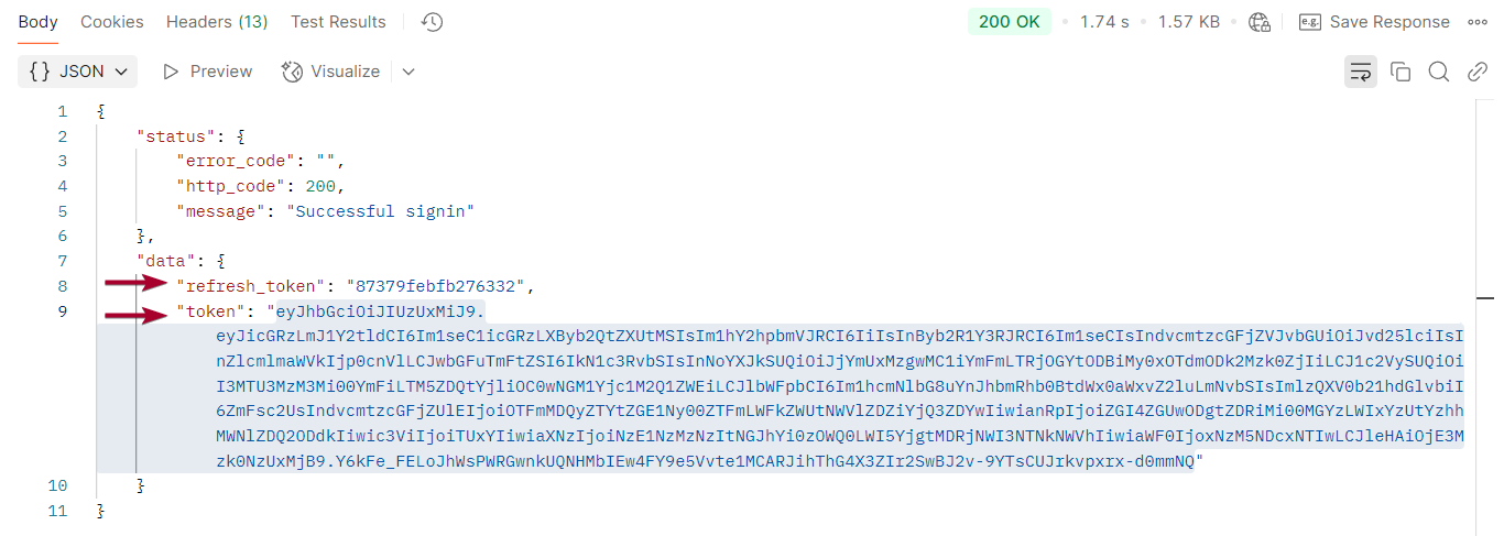 How to use Multilogin API as a team member with Postman reference visual 4