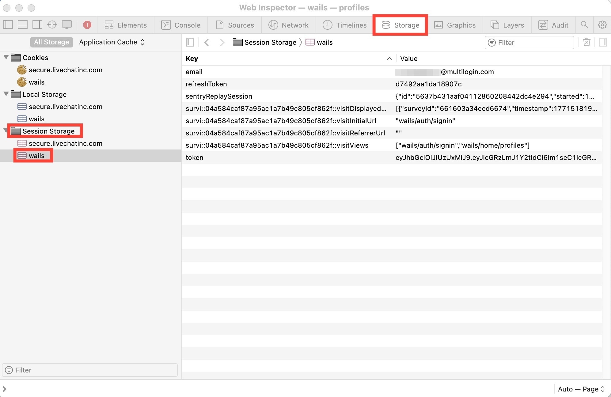 How to get API tokens in DevTools reference visual 3